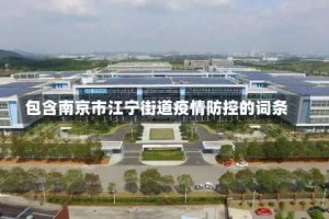 包含南京市江宁街道疫情防控的词条