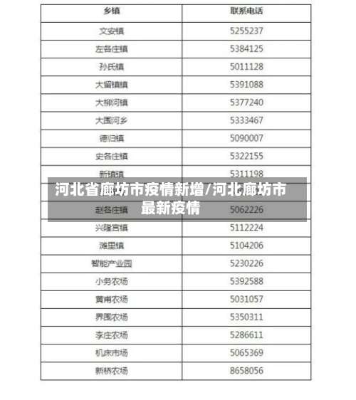 河北省廊坊市疫情新增/河北廊坊市最新疫情-第2张图片
